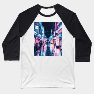 Hong Kong Neon Wonderland, futurism Baseball T-Shirt